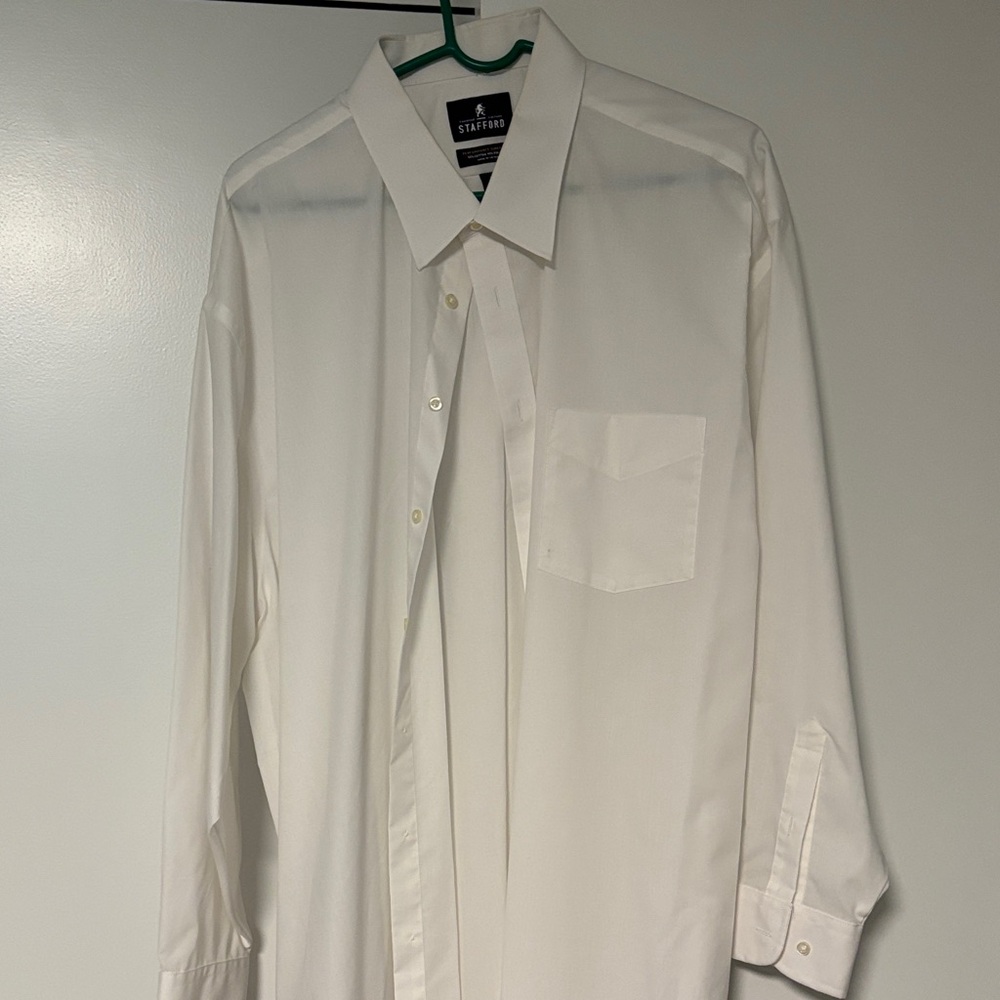 Stafford Men's Classic White Dress Shirt
